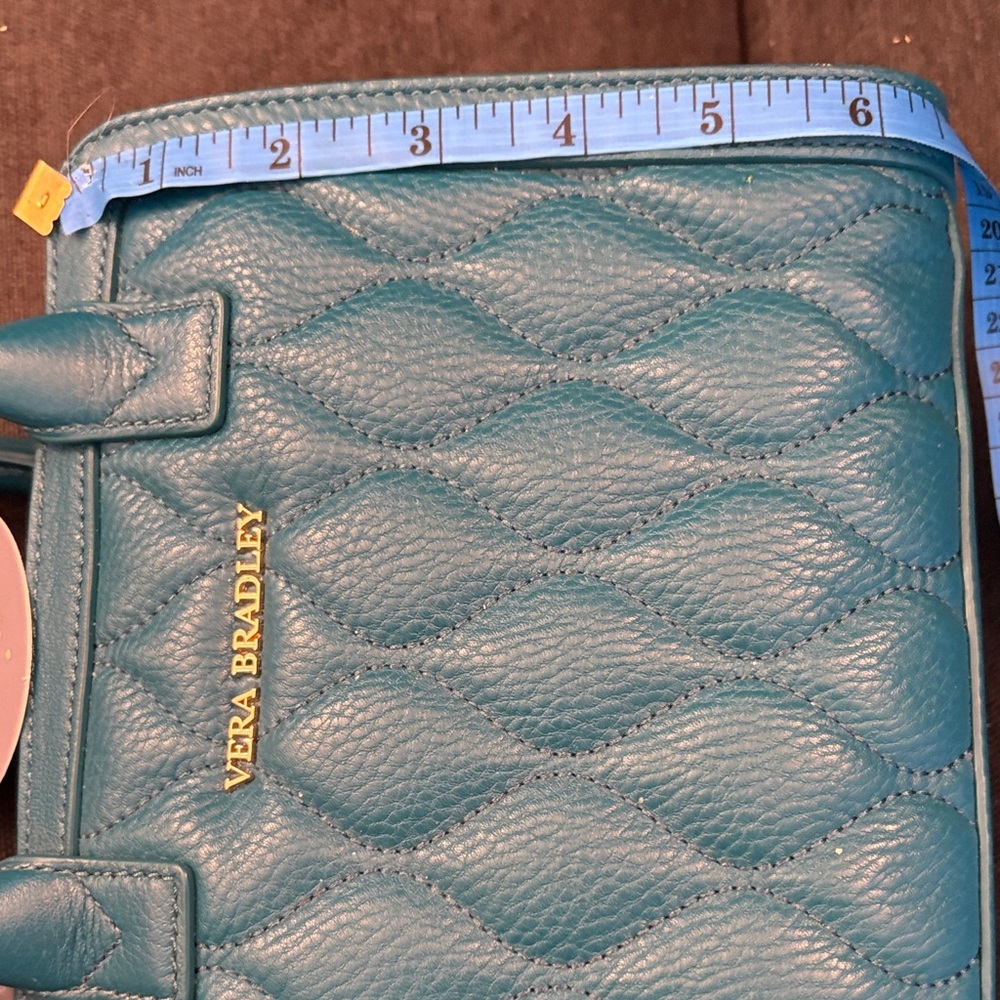 Vera Bradley Teal Quilted Mini Satchel - Picture 3 of 3